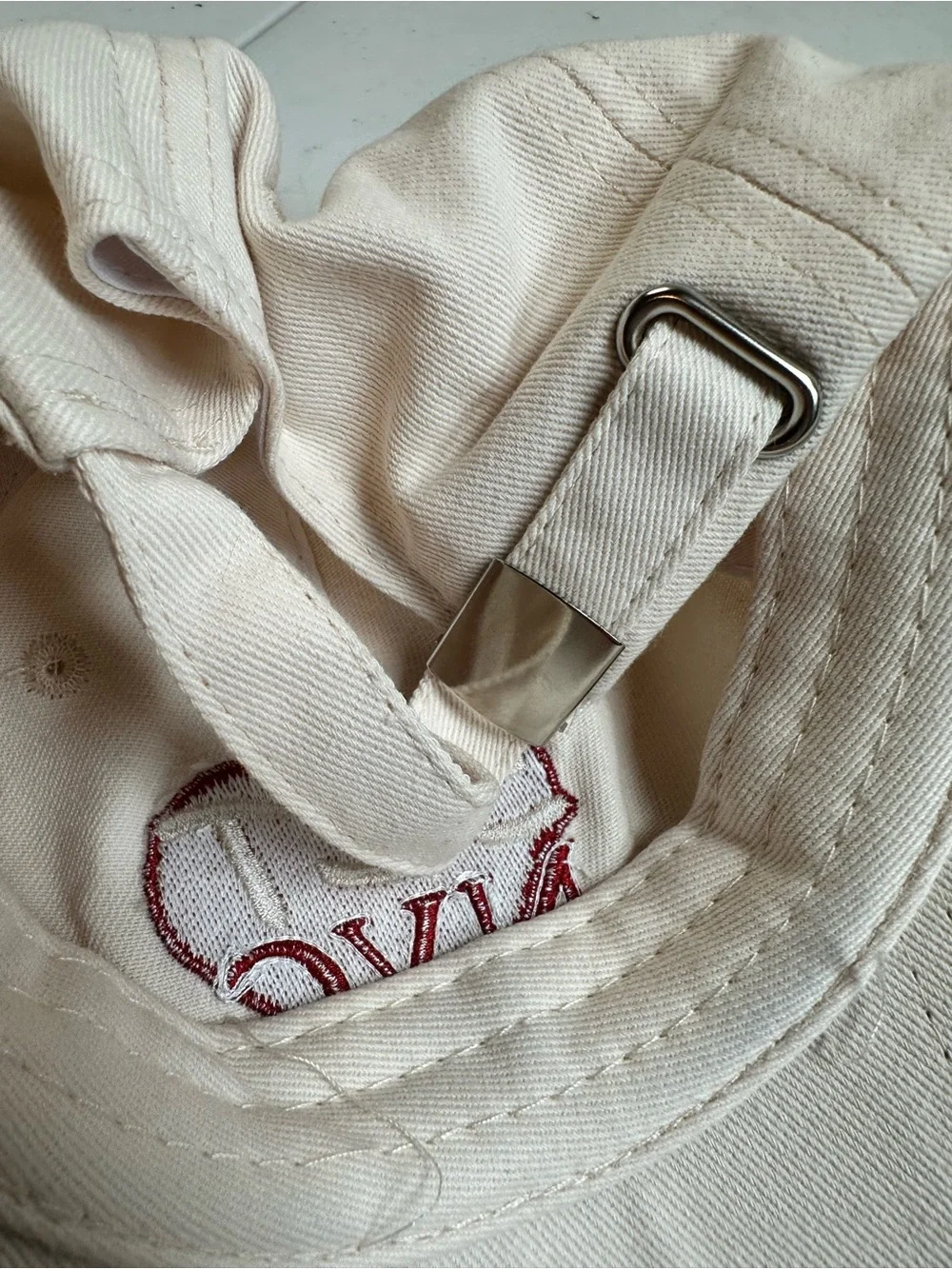 NWT SET Actives Off White Baseball Cap Embroidered Red Heart NYC Adjustable